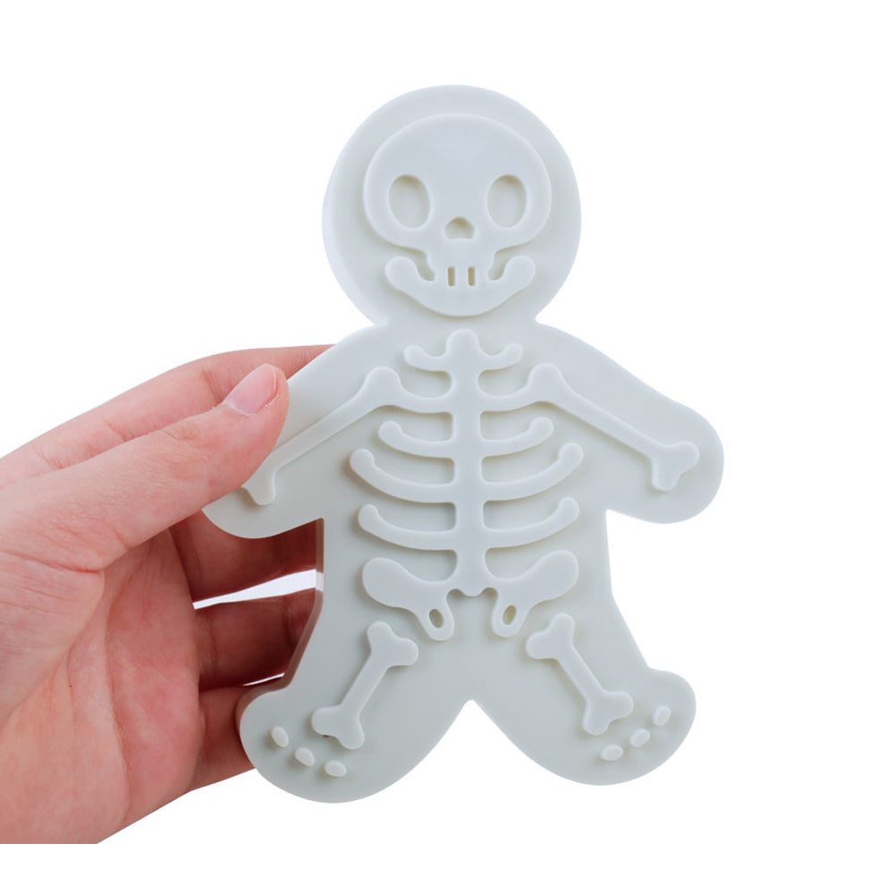 Skelett Keksausstecher Halloween | Einteiliger Ausstecher für Lebkuchen | Lebensmittelechter, robuster Kunststoff 4