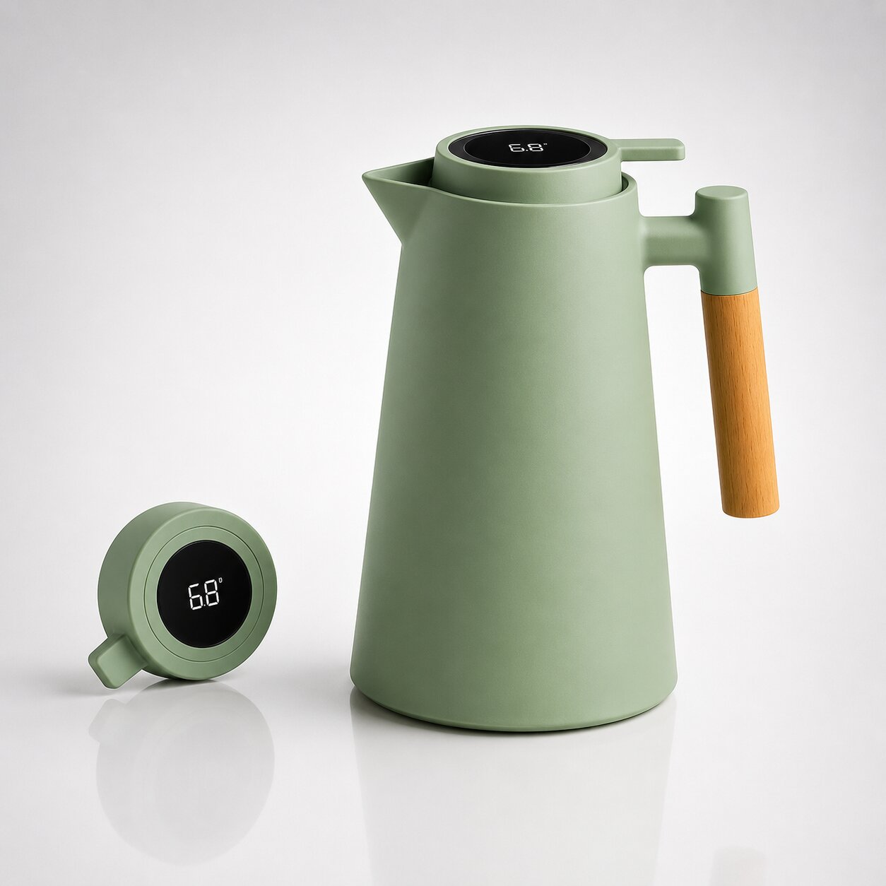 Thermos | 1 litre avec indicateur de température | Garde le café et le thé chauds pendant des heures | ThermaVue