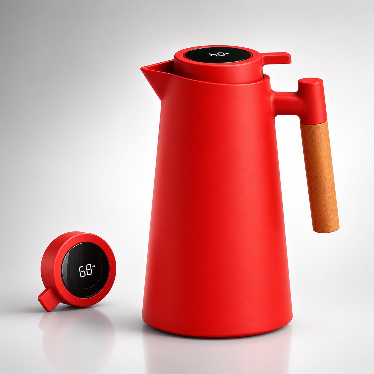 Thermos | 1 litre avec indicateur de température | Garde le café et le thé chauds pendant des heures | ThermaVue