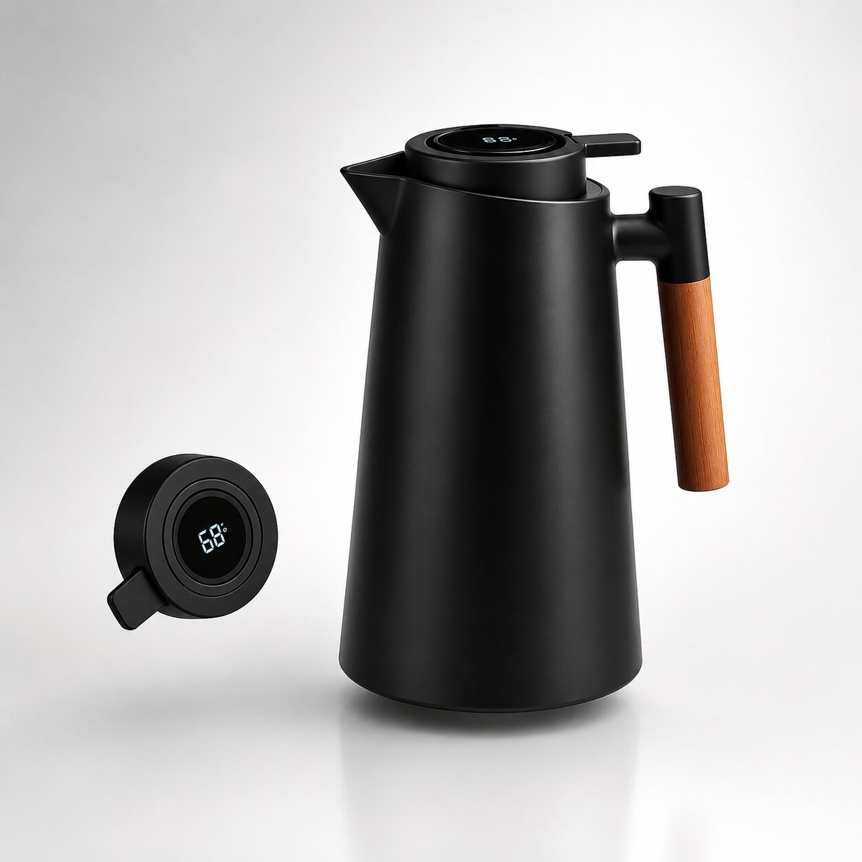 Thermos | 1 litre avec indicateur de température | Garde le café et le thé chauds pendant des heures | ThermaVue