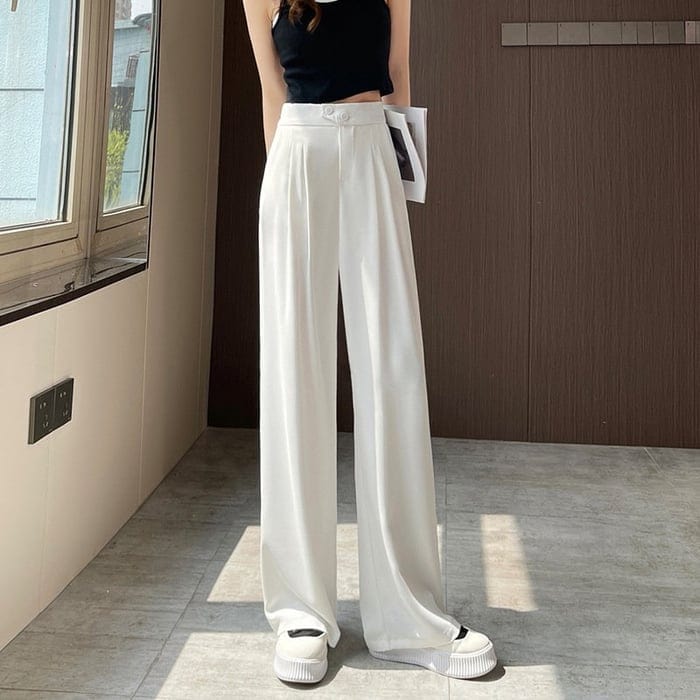 1+1 GRATIS | Pantalonia™ Hose mit weitem Bein und hoher Taille