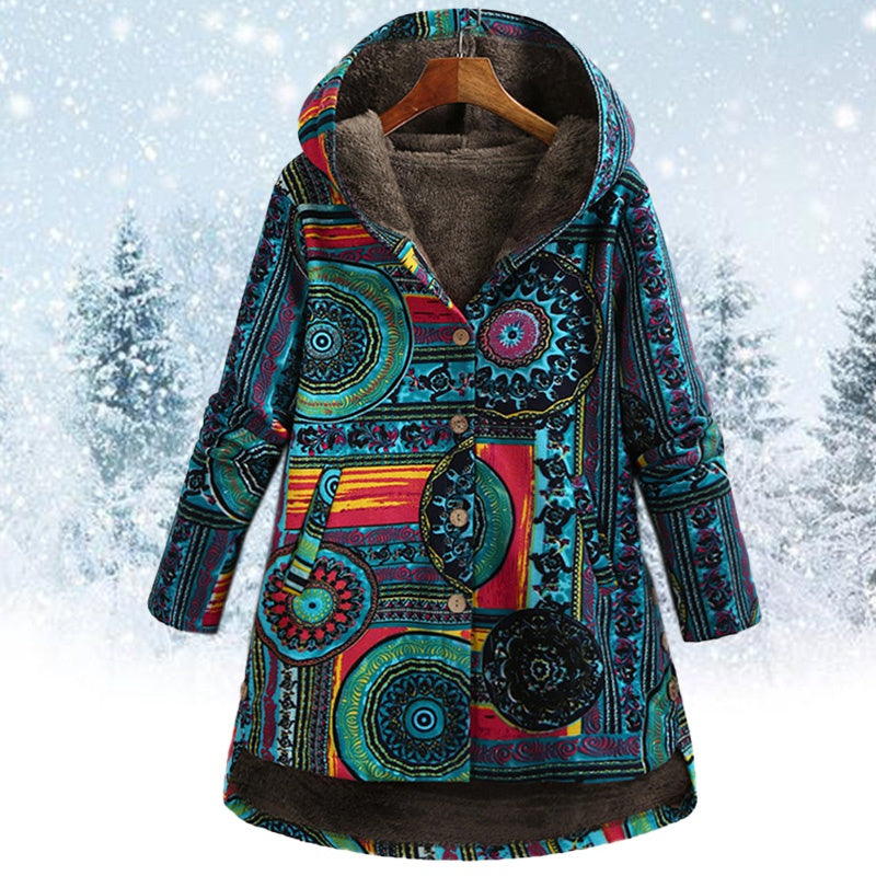 Aija™ - Florale Jacke mit Kapuze