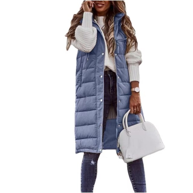 Lena™ - Weste Baumwolle Langer Mantel Ärmellos Lose Jacke