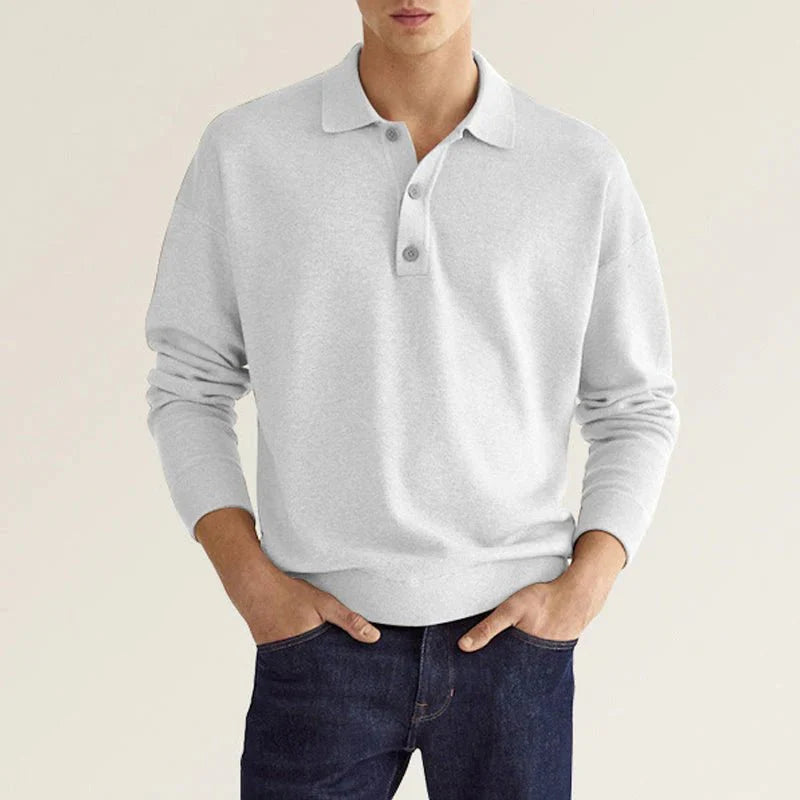 Sander™ - Casual Herren-Polo mit langen Ärmeln