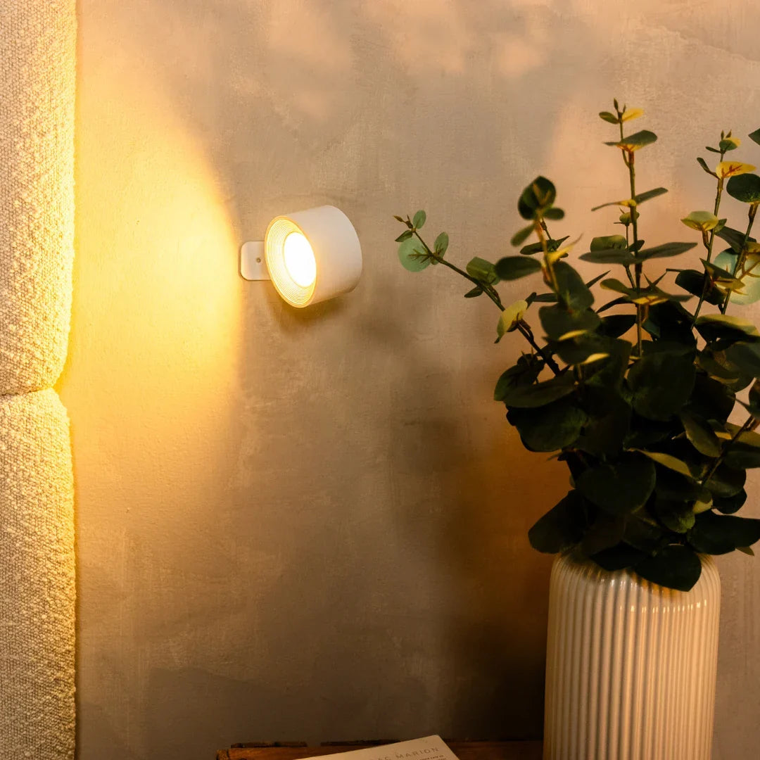 Kabellose Magnetische Wandlampe | 360° drehbarer Lichtkopf mit Fernbedienung | Warmweißes und kaltweißes Licht ohne Verkabelung 6