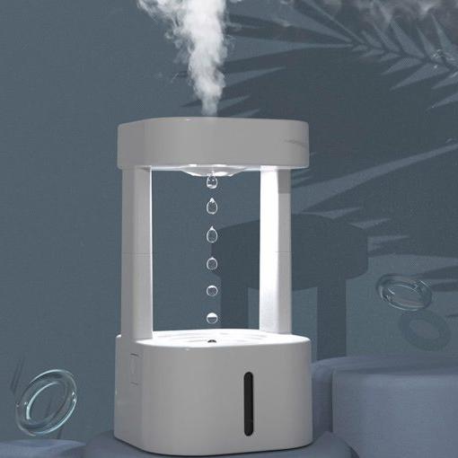 Regenwolken-Luftbefeuchter mit Nachtlicht | Aromatherapie-Diffusor mit Tropfeneffekt | Befeuchtet und reinigt leise die Luft 2