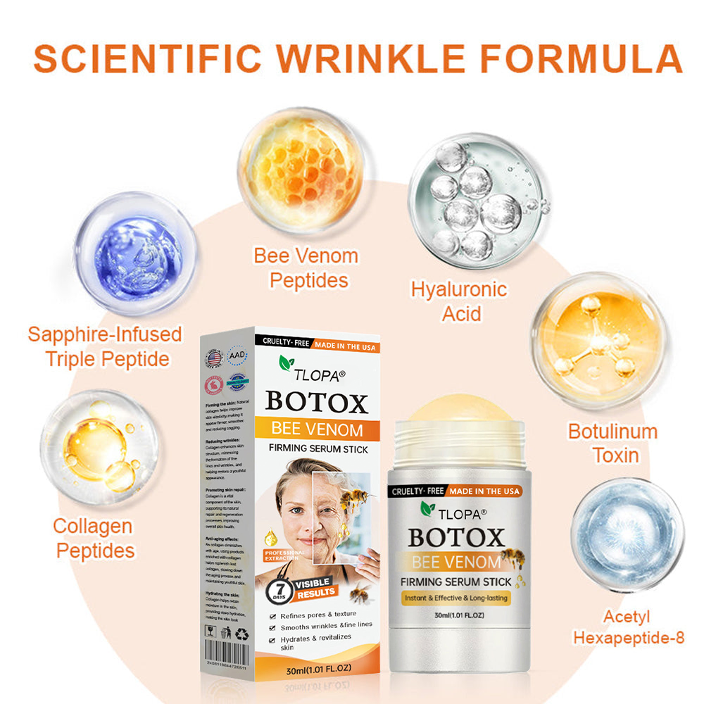 Anti-Aging Serum Stick für Frauen | Bienengift, Hyaluron & Peptide | Strafft Haut, Glättet Falten & Spendet Feuchtigkeit 8