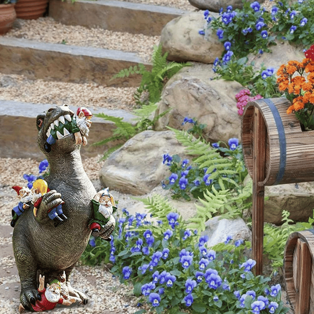 Gartendeko | Dinosaurier Figur Kunstharz | Wetterfest | RexTerra