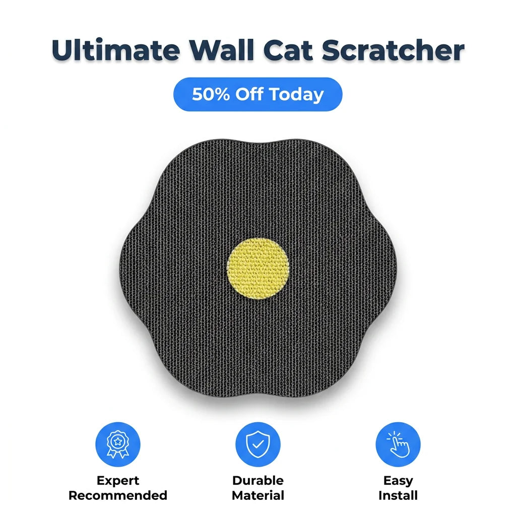 Wand-Kratzbrett für Katzen | Blumenförmiges Design, platzsparend montiert | Schützt Sofa und Möbel vor Krallenspuren 1