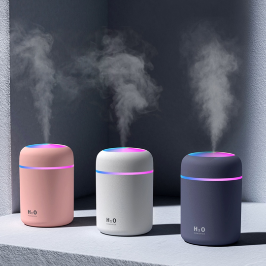 Nano-geatomiseerde luchtbevochtiger diffuser | Koude nevel & LED-verlichting | Compact | Dewdrift