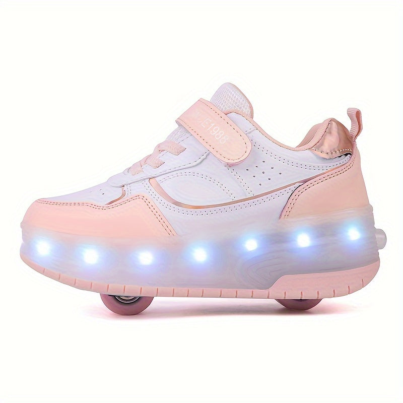 Roller sneakers for children | LED sole | Retractable wheels | RollFlash