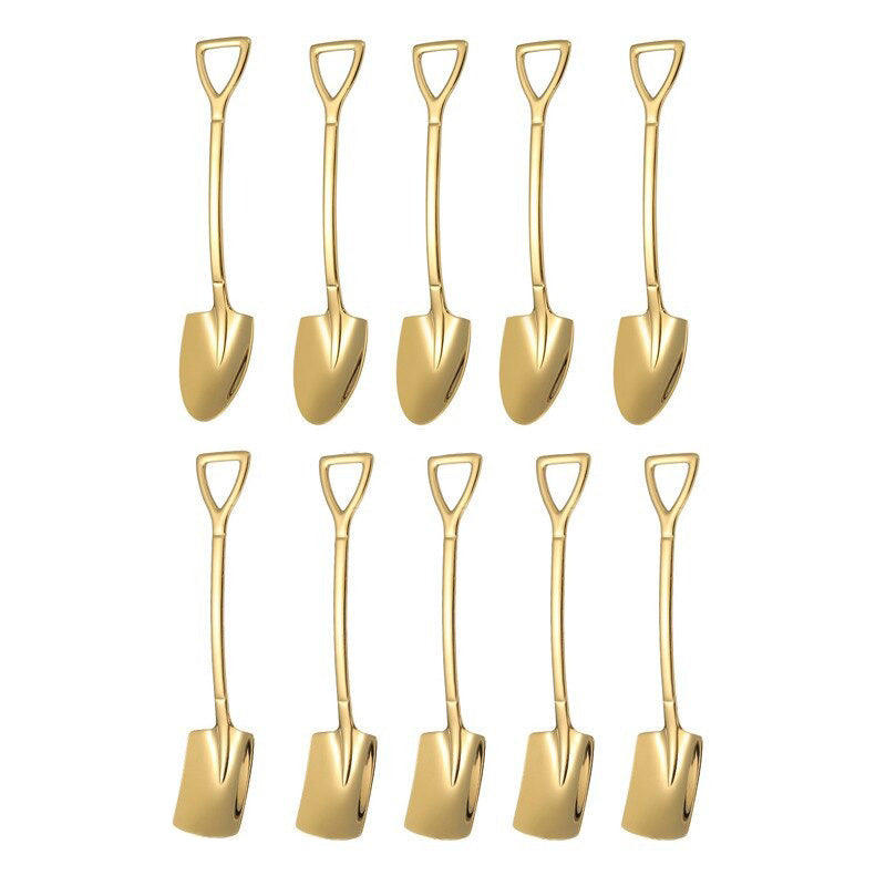 Kaffeelöffel Set Edelstahl 10-teilig | Schaufel, Dessertlöffel & Teelöffel | Vielseitig für Rühren, Schöpfen und Servieren 18