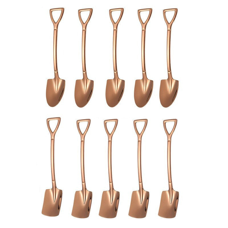 Kaffeelöffel Set Edelstahl 10-teilig | Schaufel, Dessertlöffel & Teelöffel | Vielseitig für Rühren, Schöpfen und Servieren 12