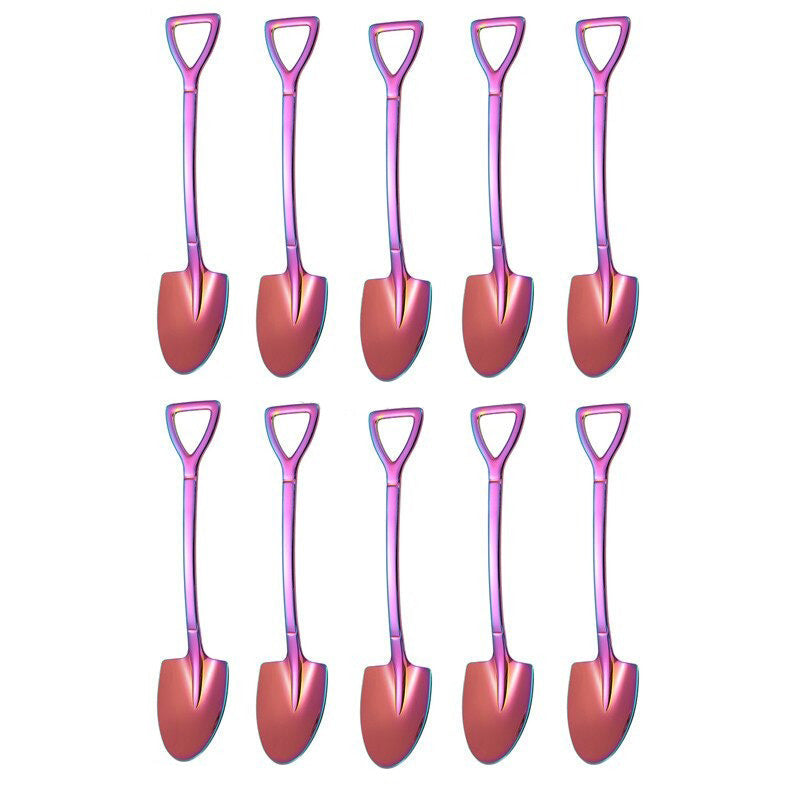 Kaffeelöffel Set Edelstahl 10-teilig | Schaufel, Dessertlöffel & Teelöffel | Vielseitig für Rühren, Schöpfen und Servieren 7