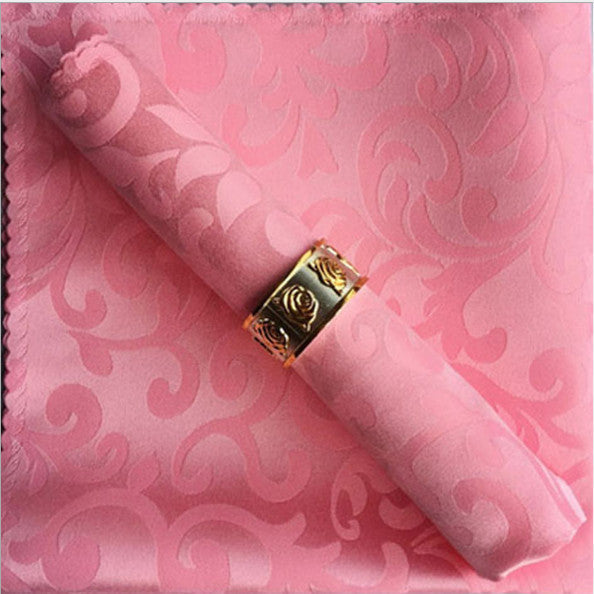 Tischservietten Polyester Jacquard 10er Set | Geprägte Wellenkante | Waschbar & Wiederverwendbar für Esstisch, Feiern und Deko 25