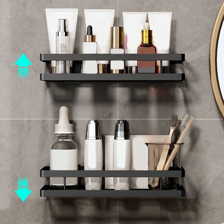 Badezimmerregal Metall 2-teiliges Set | Matte Oberfläche, Rostbeständig | Montagematerial inklusive, Bohren oder Kleben 9