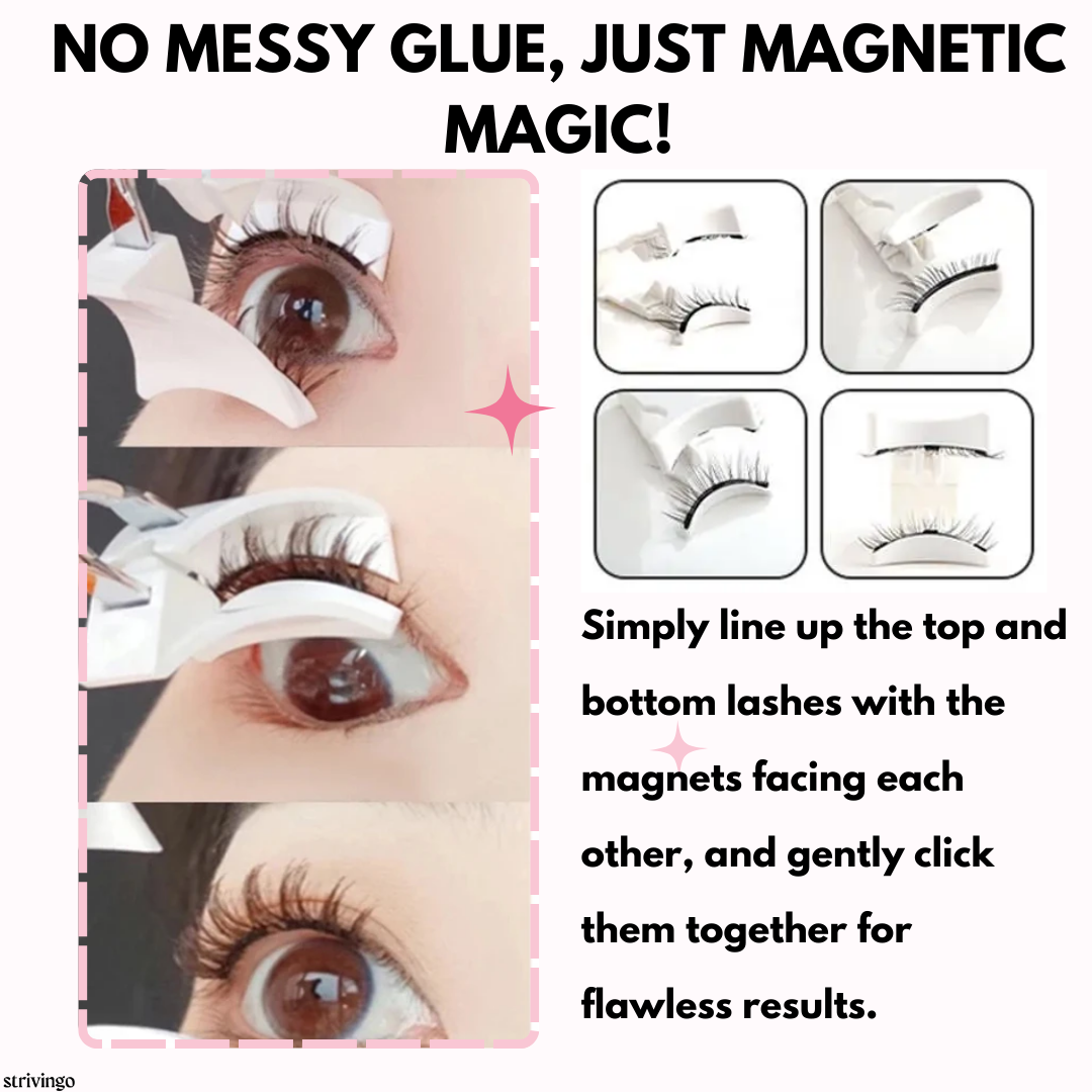 Magnetische Wimpern für Damen ohne Kleber | Wiederverwendbar in 3 Stilen | Starker Halt den ganzen Tag ohne Nachbessern 5