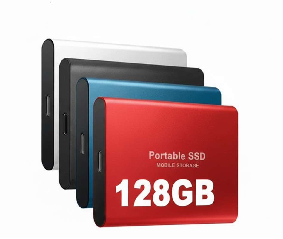 128GB Externe SSD | Lese-/Schreibgeschwindigkeiten von bis zu 550 MB/s | Stoßfest | Nexdrive