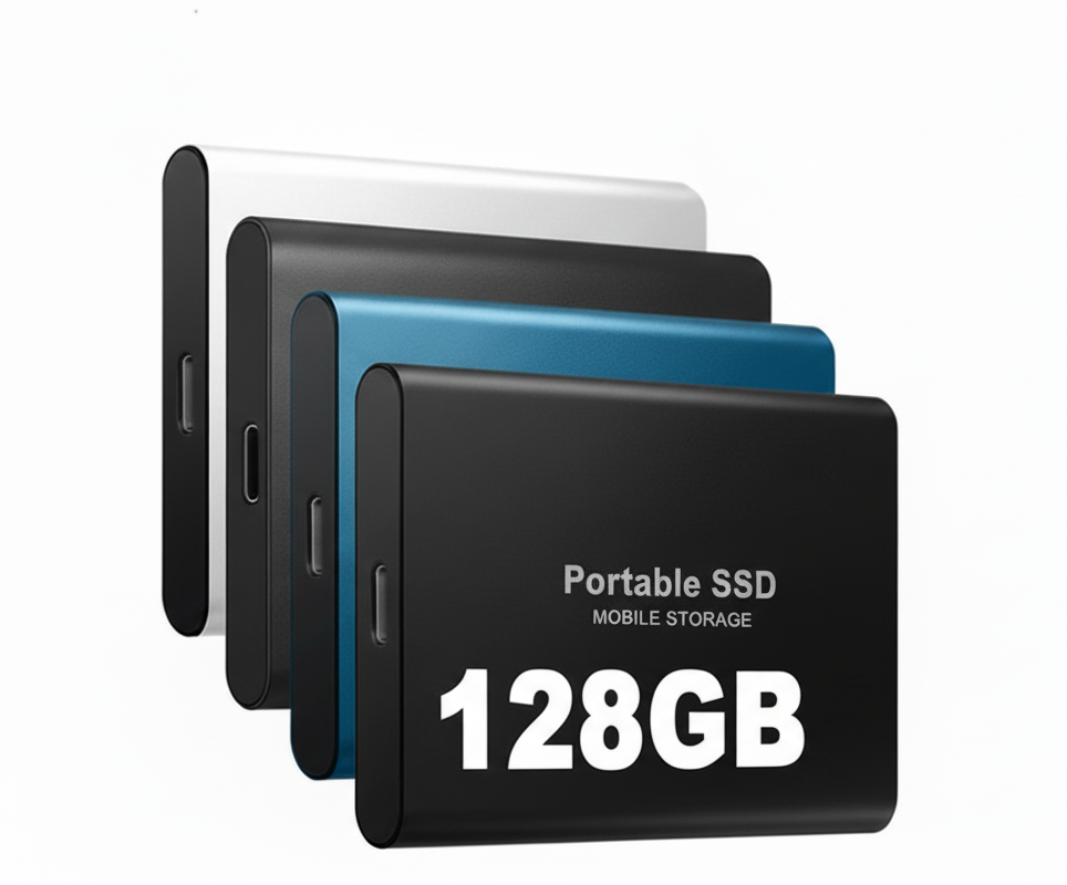 128GB Externe SSD | Lese-/Schreibgeschwindigkeiten von bis zu 550 MB/s | Stoßfest | Nexdrive