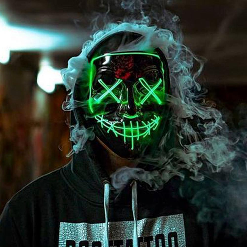 LED Maske Damen | Leuchtstark für Halloween 2
