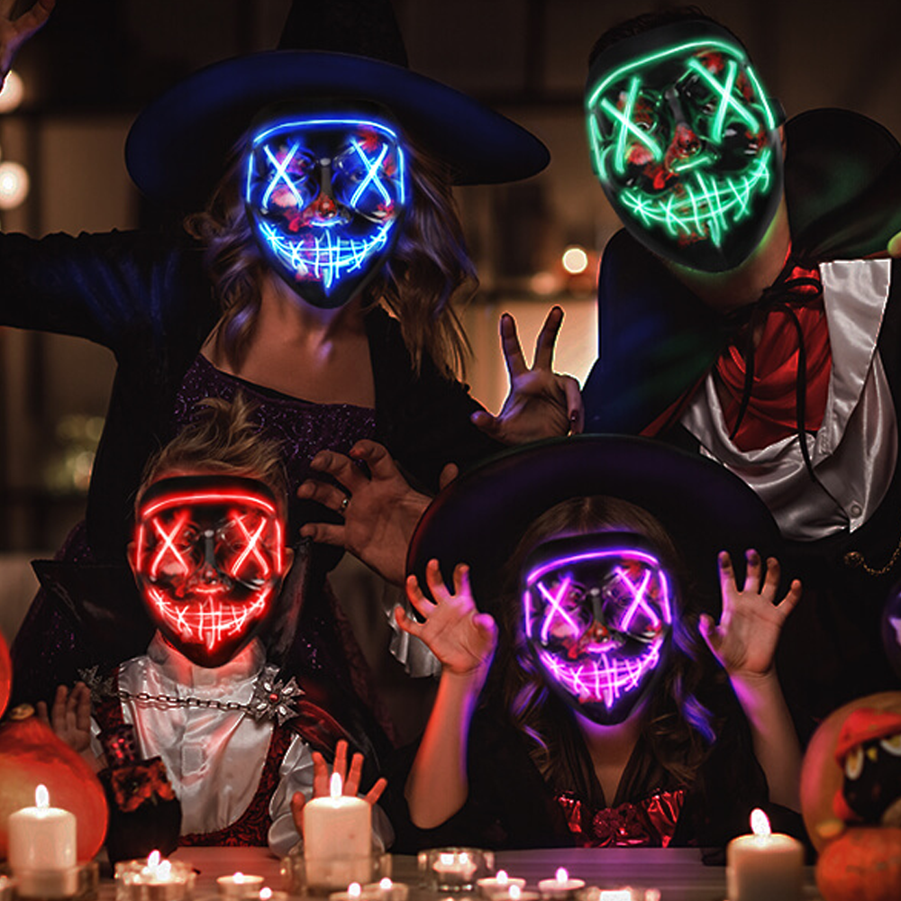 LED Maske Damen | Leuchtstark für Halloween 3