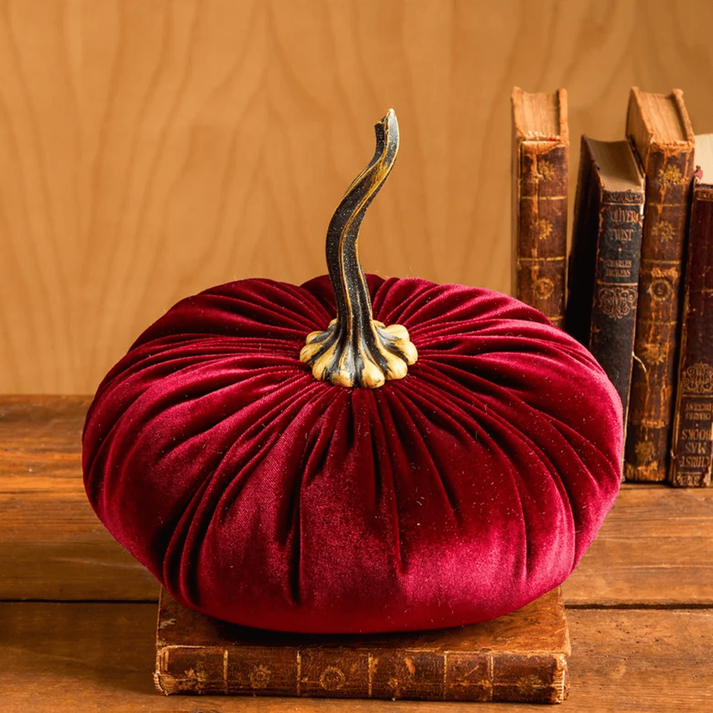 Plüsch Samt Kürbis Deko Halloween | Weich Gefüllt, Vielseitig als Kissen oder Dekoration | Ideal für Herbst, Halloween und Feiern