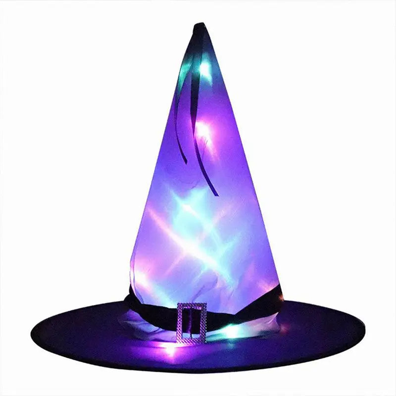 Leuchtender Hexenhut Halloween Deko | Zum Aufhängen für Garten, Terrasse & Eingang | Auch als Kostüm-Accessoire 5