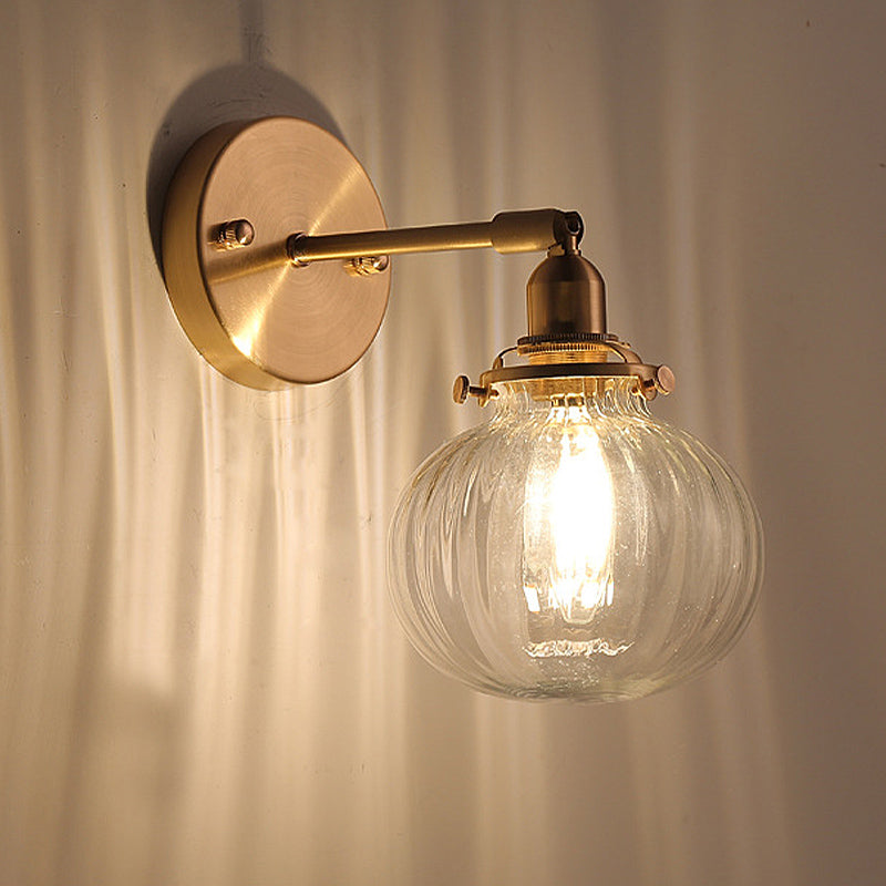 Wandleuchte Prismenglas | Kolonial-Stil mit facettiertem Glasschirm, 1-flammig | Warmes Licht für Flur und Wohnzimmer 3