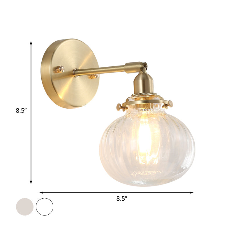 Wandleuchte Prismenglas | Kolonial-Stil mit facettiertem Glasschirm, 1-flammig | Warmes Licht für Flur und Wohnzimmer 2