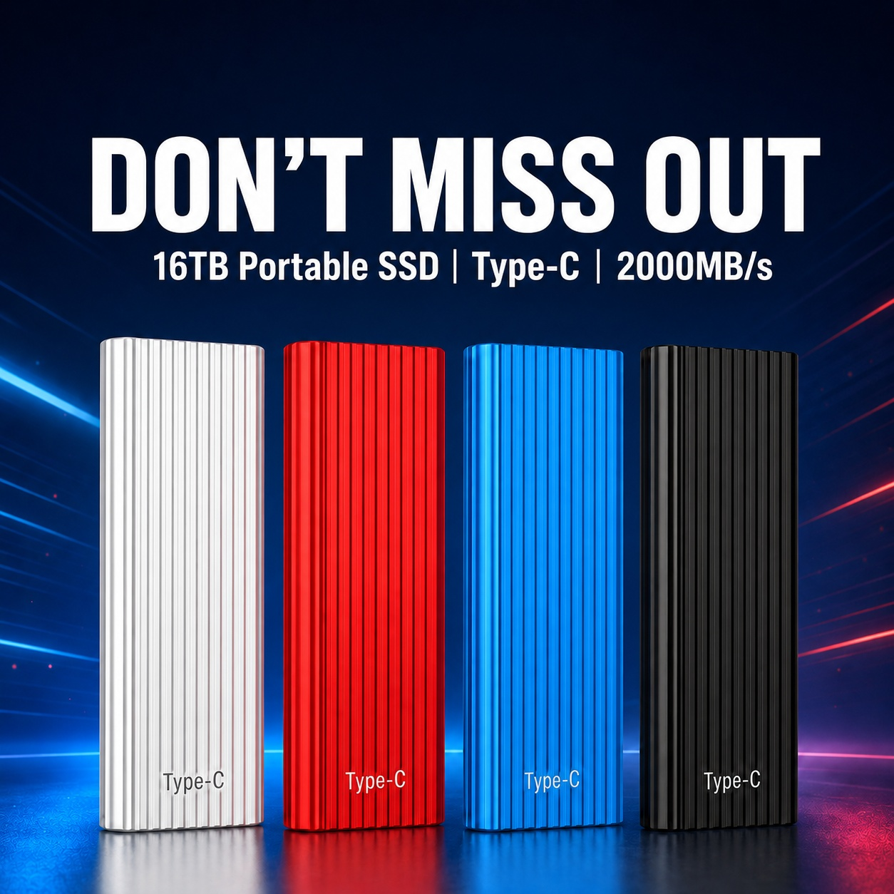 Přenosný mini SSD | Externí pevný disk kapesního formátu | Plug-and-play | Vaultix