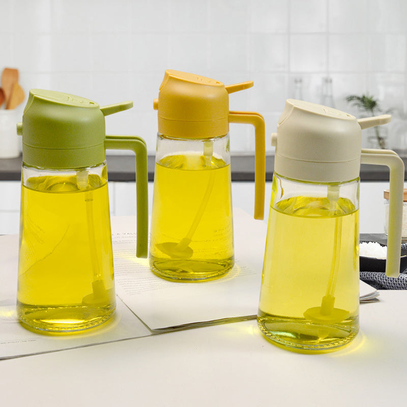 2-in-1-Öl-Sprühflasche aus Glas | Sprühen & Gießen, 450 ml Fassungsvermögen | BPA-frei, präzise Öldosierung für jeden Tag 3
