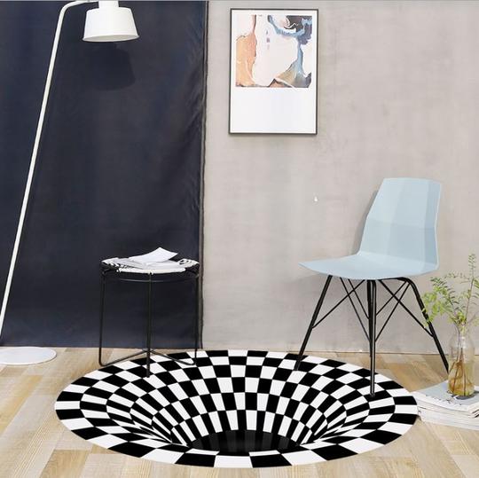 3D-Teppich Wirbel-Illusion wasserfest mit Anti-Rutsch-Rückseite 2
