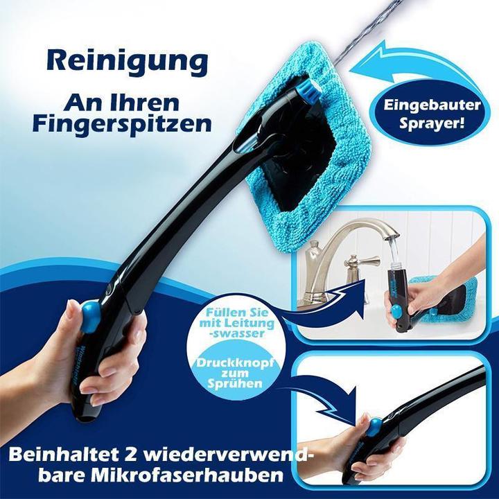 Mikrofaser-Scheibenreiniger klappbar ausziehbar mit drehbarem Kopf 1