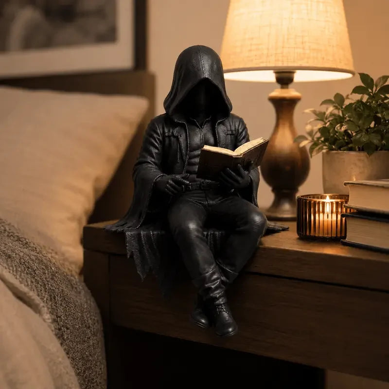 Gotická dekorativní figurka | Pro knihovnu a čtecí koutek | Dekorace v estetice dark academia | ShadowRead