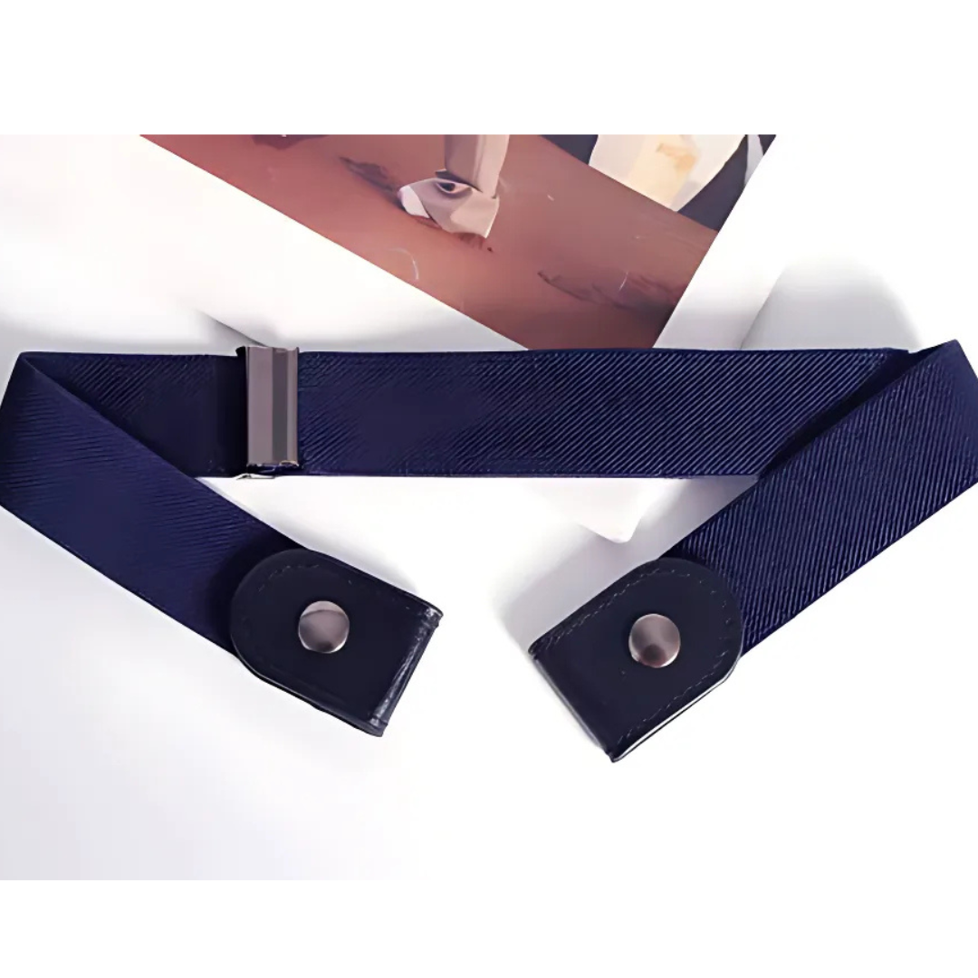 2-Taillengürtel ohne Schnalle | Elastisch 40-105 cm | Flach & Druckfrei | SlimBand