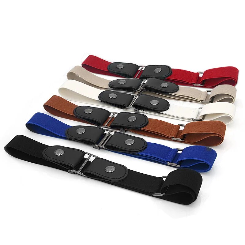 2-Taillengürtel ohne Schnalle | Elastisch 40-105 cm | Flach & Druckfrei | SlimBand