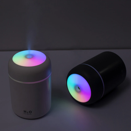 Nano-geatomiseerde luchtbevochtiger diffuser | Koude nevel & LED-verlichting | Compact | Dewdrift