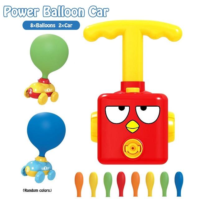 Ballonauto Spielzeug aus ABS | Fährt ganz ohne Batterien durch Luftballon-Antrieb | Set mit Ballons und Spielzeugautos 9