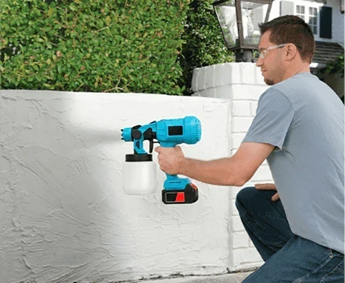Draadloze elektrische verfspuit | 3 spuitpatronen | instelbare doorstroom | SprayFlow