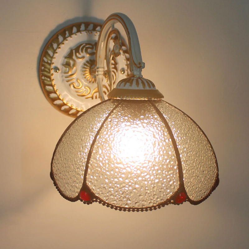 Tiffany Wandlampe Glas | Handgefertigter Blumen-Glasschirm, 1-flammig | Warmes Licht für Wohnzimmer, Flur & Schlafzimmer 10