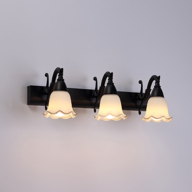 Badezimmerleuchte aus Metall | Wasserdichter Glasschirm, rustikaler Stil, 2-4 Lichter | Ideal über dem Spiegel im Bad 11