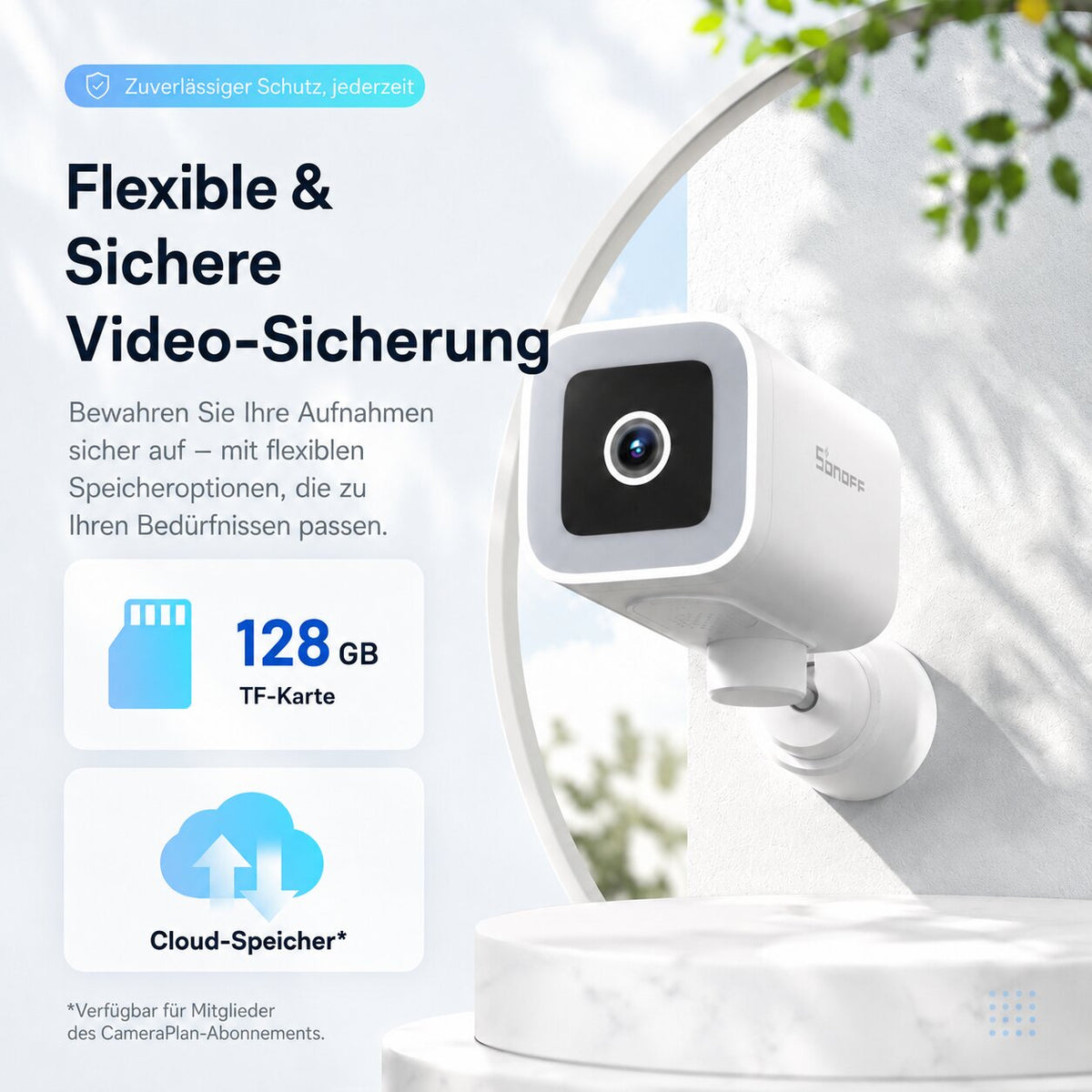 2K Überwachungskamera Außen & Innen | KI Personenerkennung & 180° Schwenkbereich | IP65 Wetterfest, Cloud & TF Karte 2