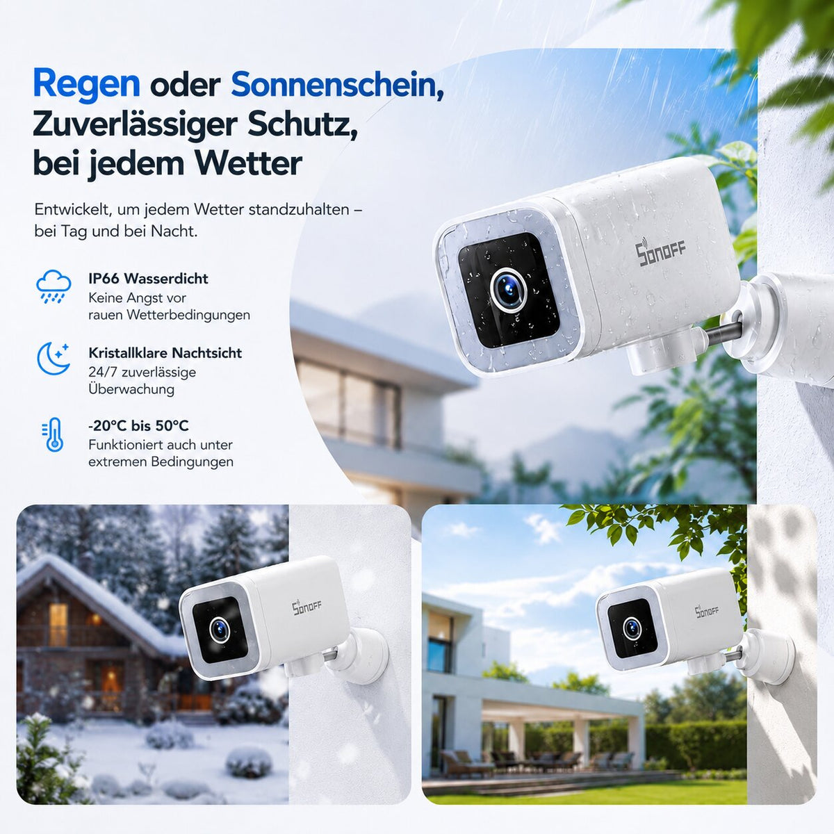 2K Überwachungskamera Außen & Innen | KI Personenerkennung & 180° Schwenkbereich | IP65 Wetterfest, Cloud & TF Karte 3