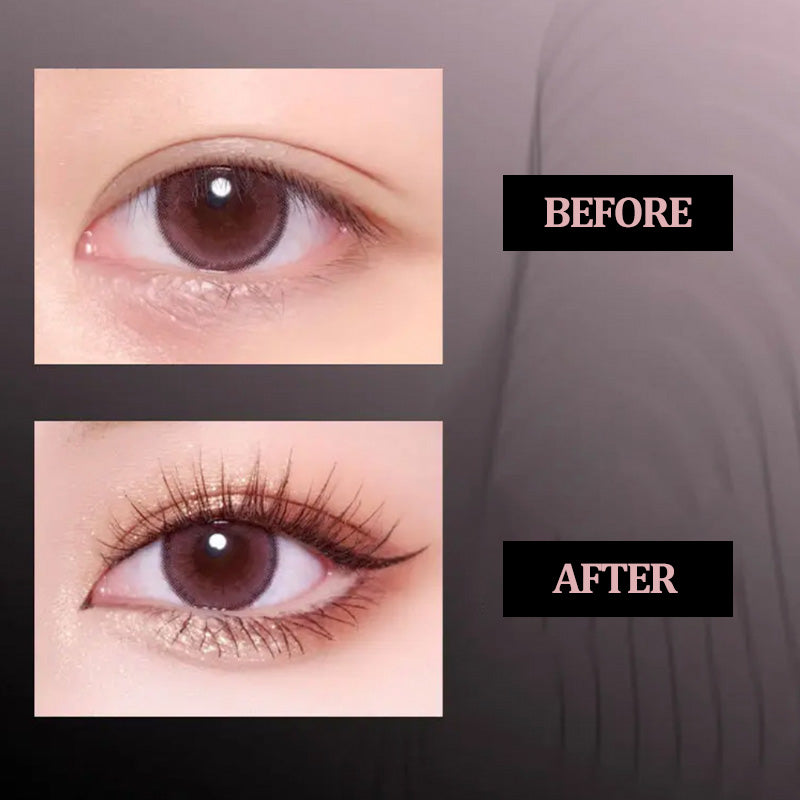 Wasserfeste Wimperntusche Damen voluminös mit gebogener Faserbürste 6