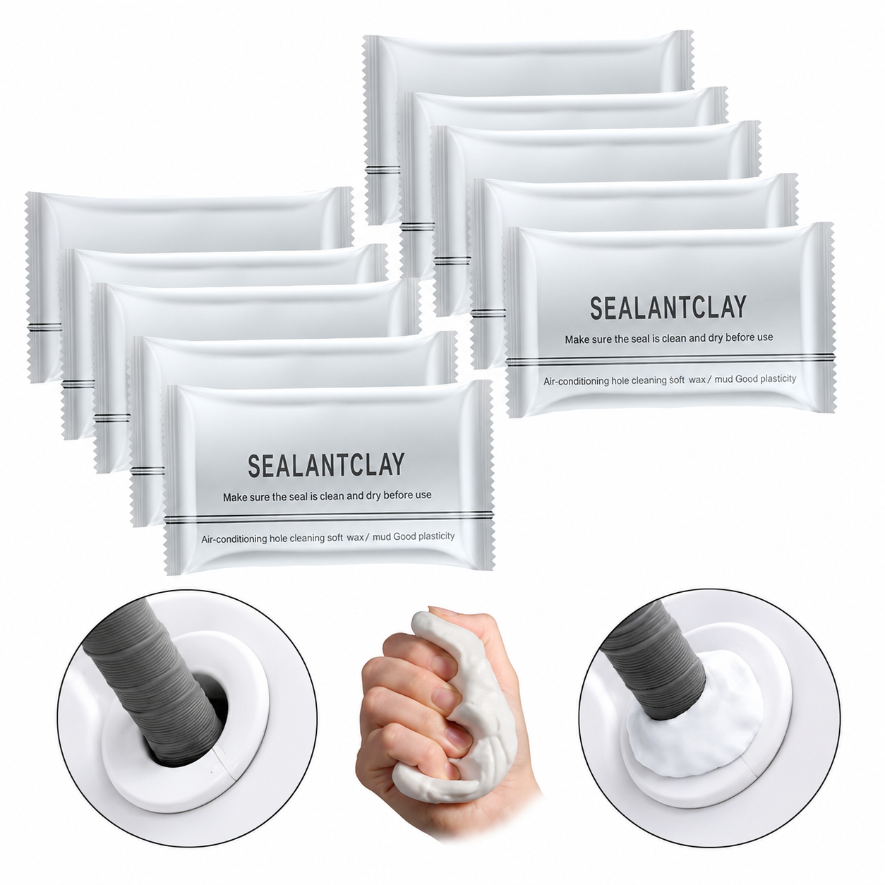Wall and Pipe Sealing Compound | Seals Holes Around Pipes | Malleable, Reusable | SealoFix