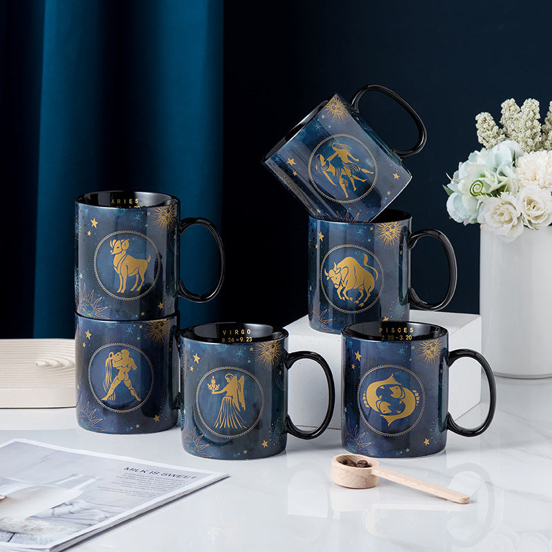 Sternzeichen Tasse Keramik | Farbwechsel bei Hitze, 12 Sternbilder wählbar | Ideal als Geschenk für Astrologie-Fans 2