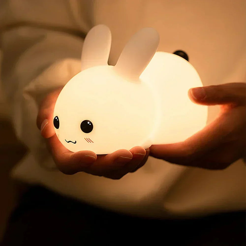 Hasen-Nachtlicht LED | Farbwechsel-Beleuchtung mit Fernbedienung | Kabellos & wiederaufladbar für Kinderzimmer und Schlafzimmer 3