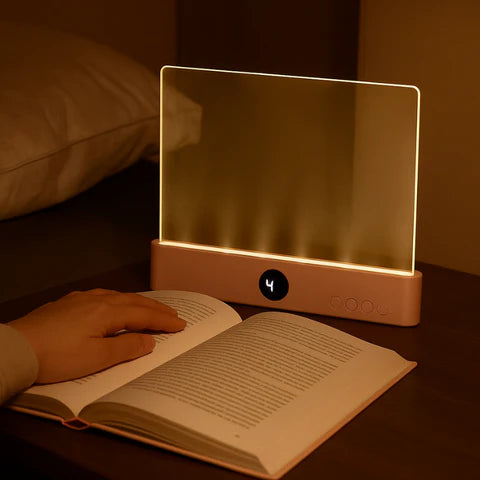 Lampă de citit LED plată | 3 moduri de iluminare | Reîncărcabilă prin USB cu temporizator | PageGlow