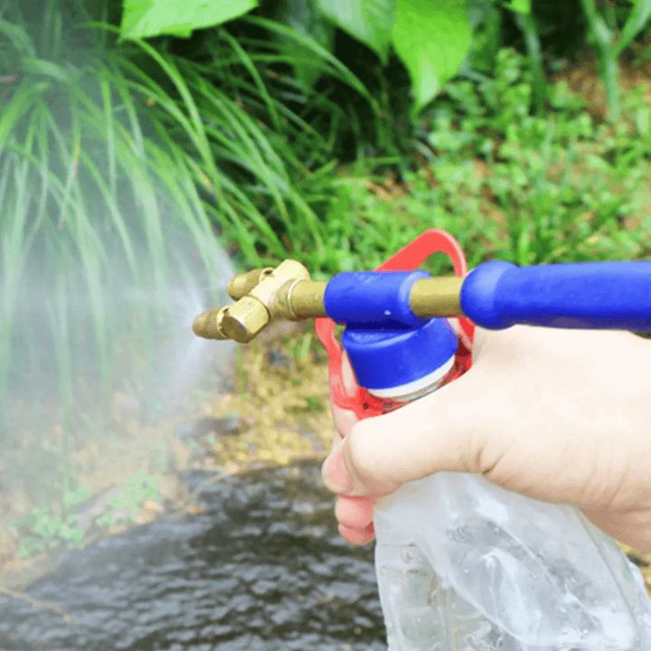 Handsprühgerät für Garten | Einstellbare Düse | Auslaufsicher Universalflasche | BrassFlow