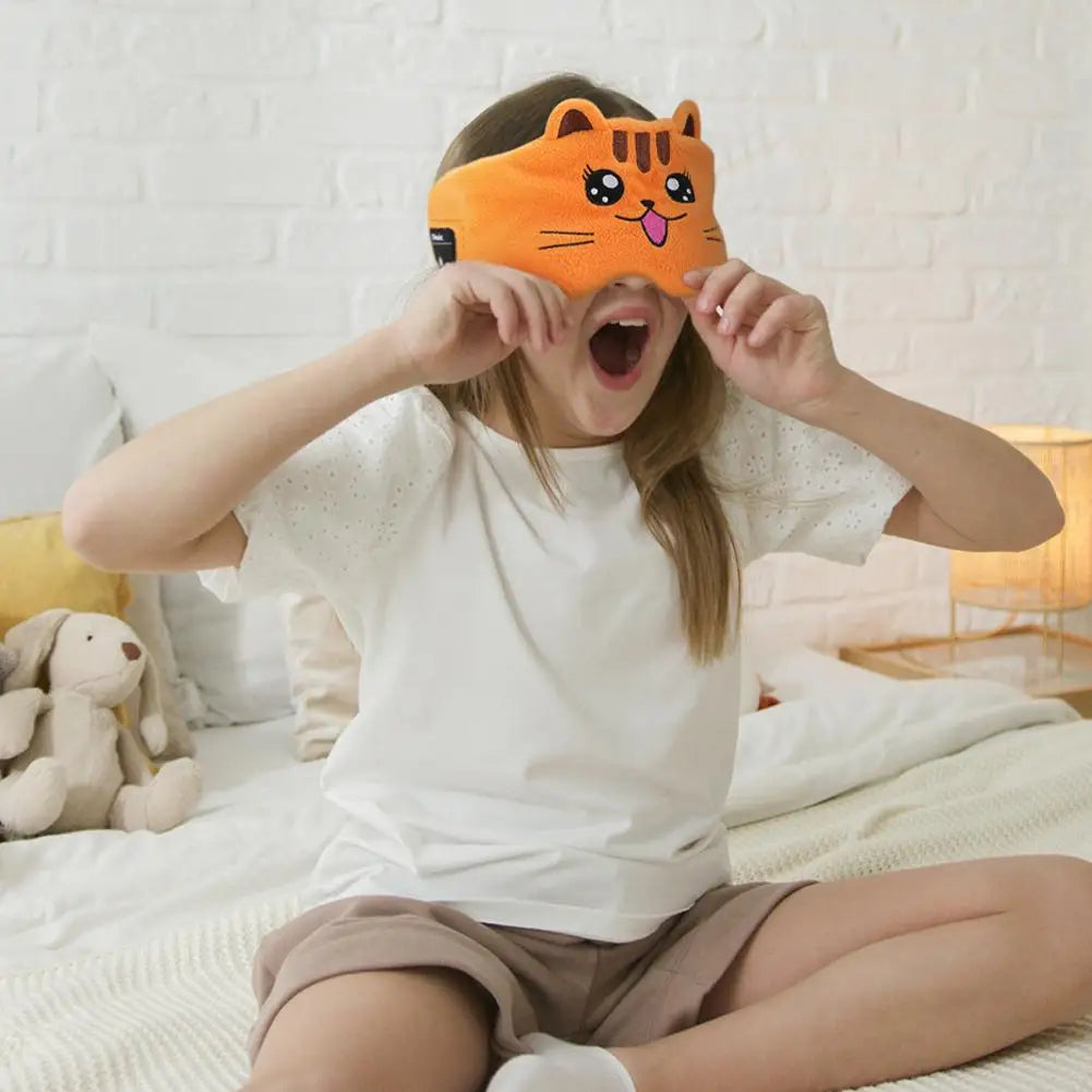2in1 Bluetooth Kopfhörer Schlafmaske für Kinder | Kabellose Hörspiel-Funktion | Weiches Material für Reisen & Schlaf